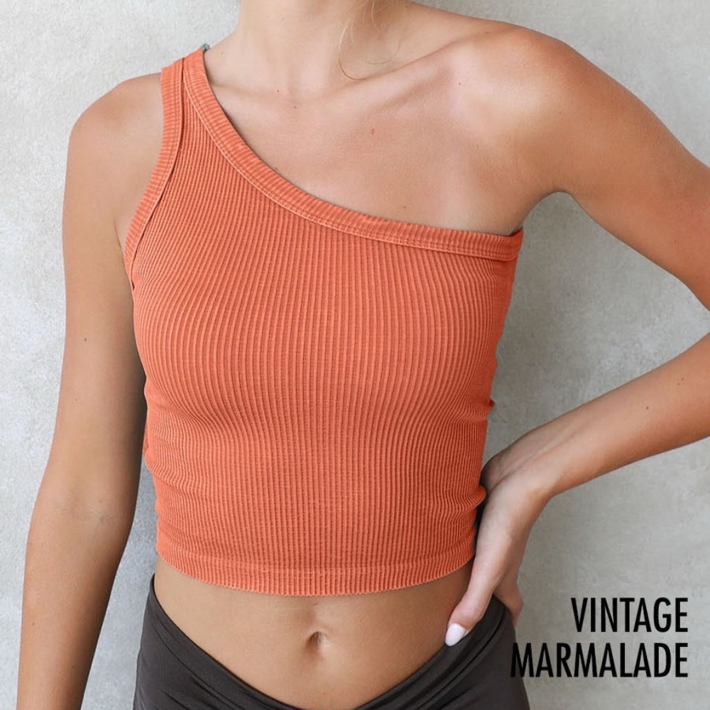 NIKIBIKI Seamless Vintage One Shoulder Crop Top